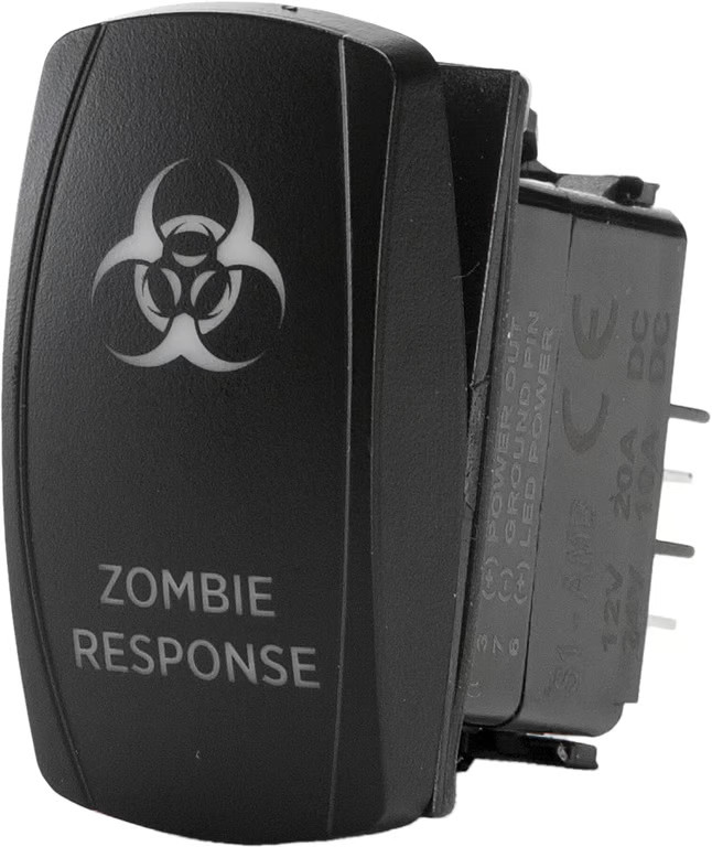 Flip Dash Switch - Zombie Response On/Off ATV/UTV SC1-AMB-A23 12-9081