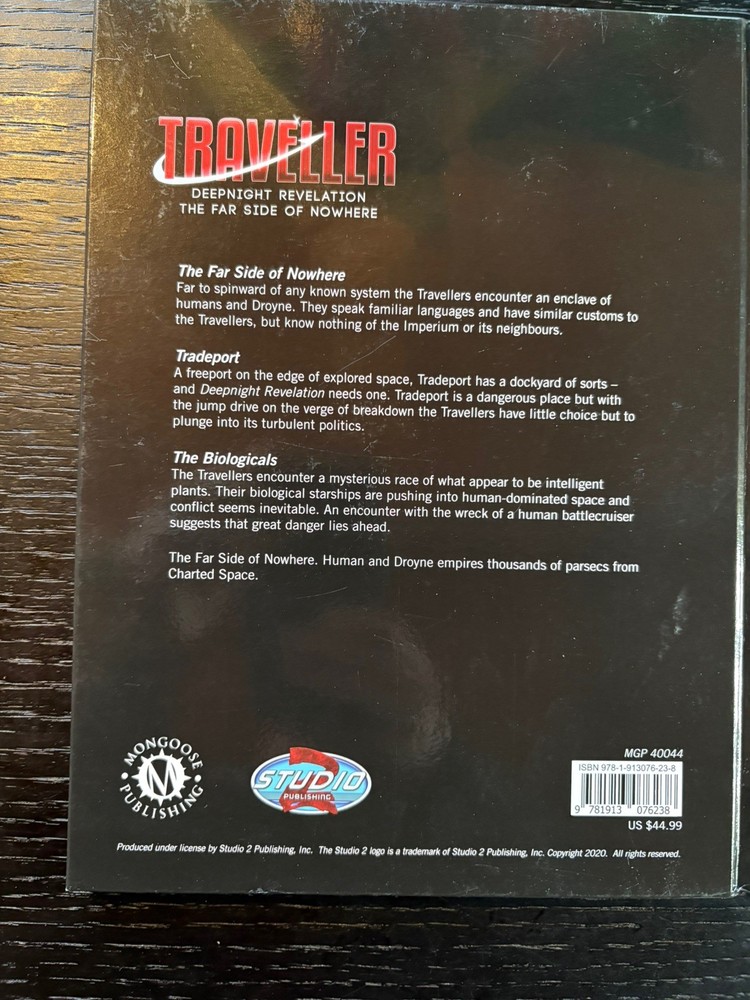 7-item bundle: Mongoose Traveller 2E: Deepnight Revelation complete set Ex/NM