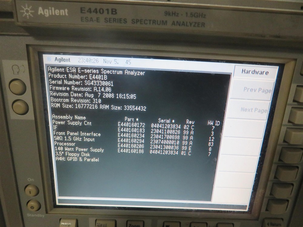 HP E4401B Spectrum Analyzer 9 kHz-1.5 GHz - Free Shipping