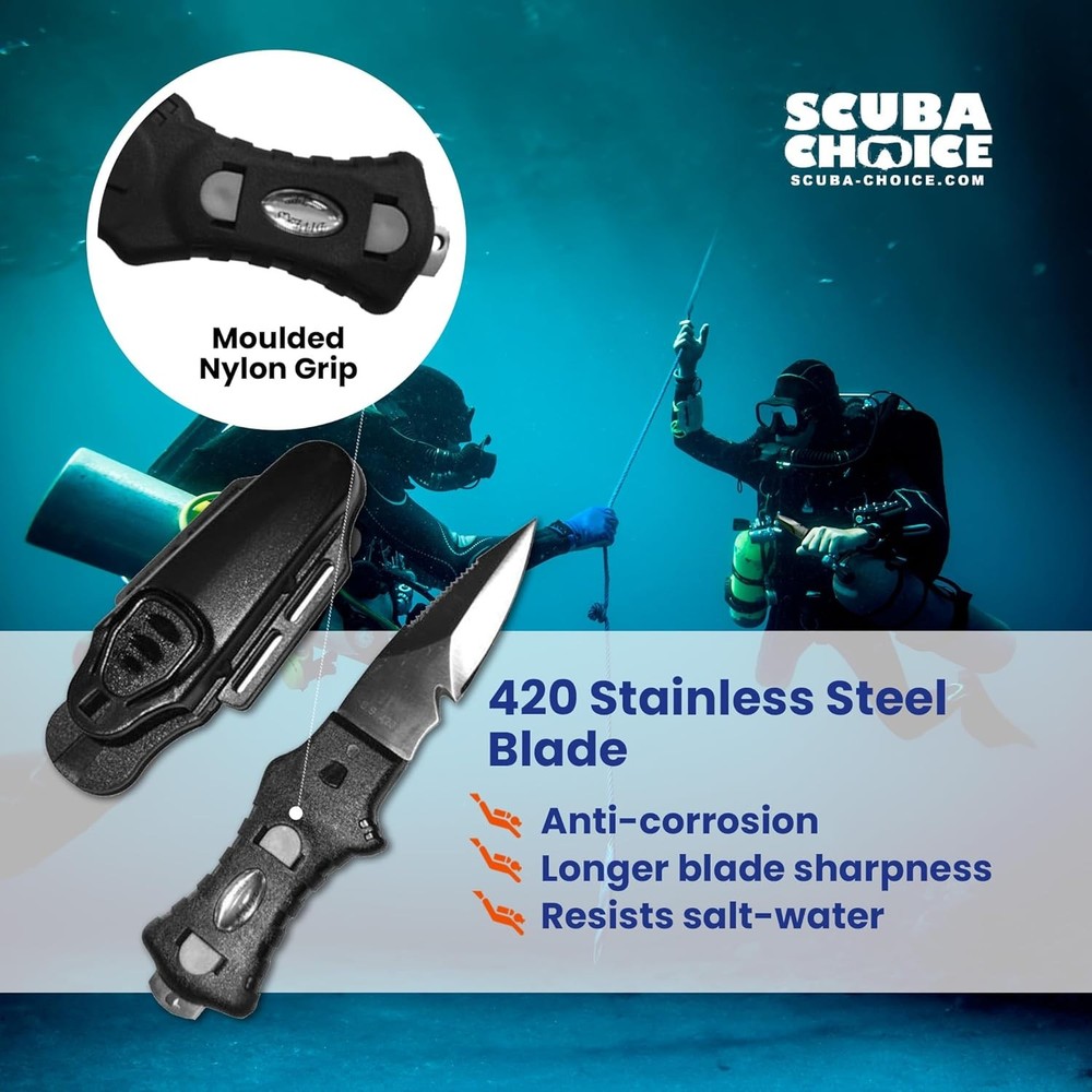Compact Stainless Steel Diving Knife