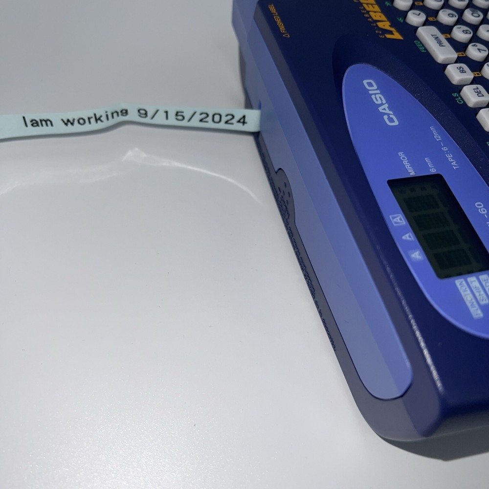 Casio LABEL IT! EZ-Label Printer Model # KL-60-L A Clear Tape Included Inside De