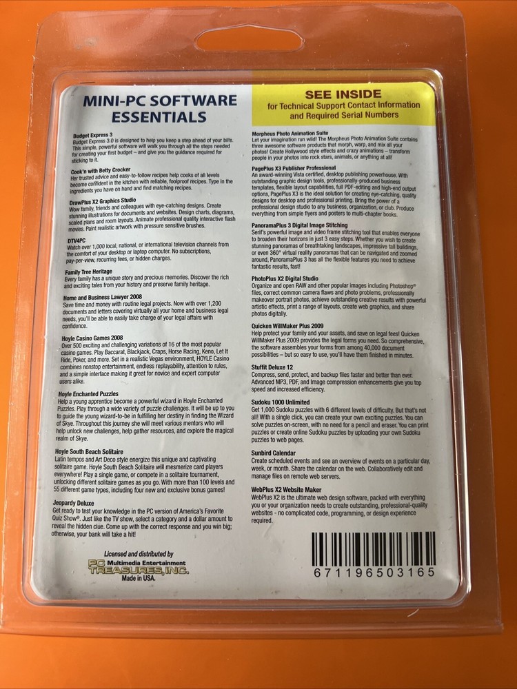 Mini-PC Software Essentials II - 17 Programs on 1 USB Drive New 4 GB