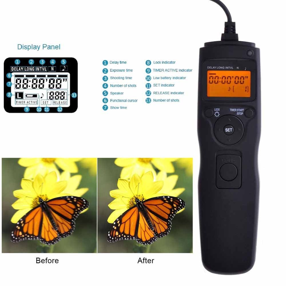 Intervalometer Timer Remote Control Shutter Release for Sony A6000 A6100 A6600