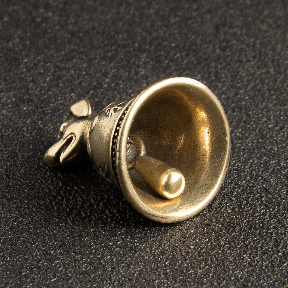 Retro Brass Tinkle Dog Cat Collar Bell with 15mm Split Ring