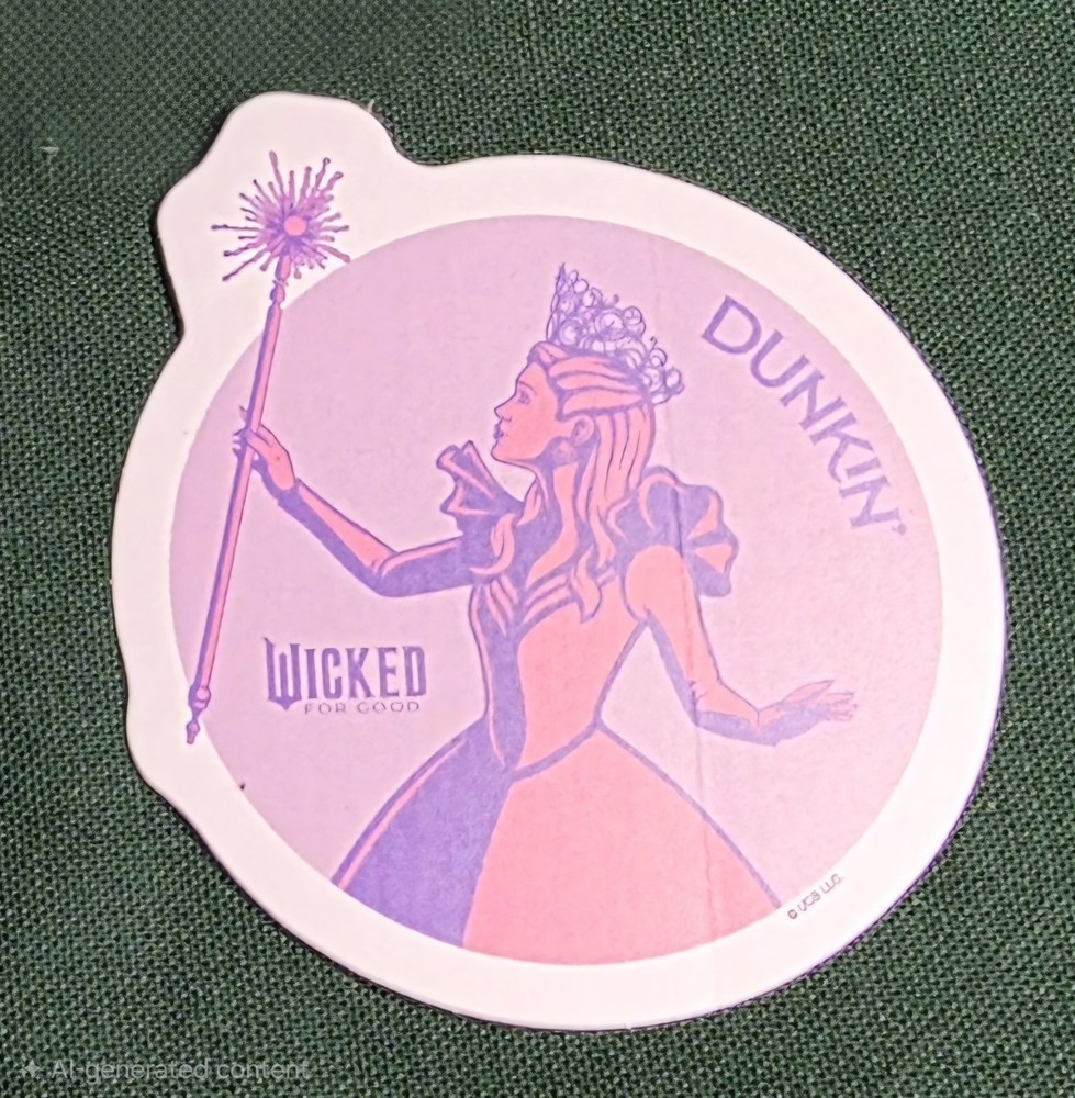 Wicked for Good Dunkin 3 Inch Sticker Glinda
