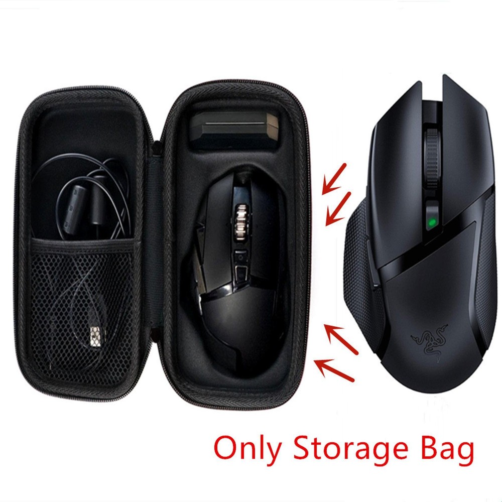 360° Zipper Hard Case Storage Bag For Razer Basilisk X Hyperspeed Wireless Mouse