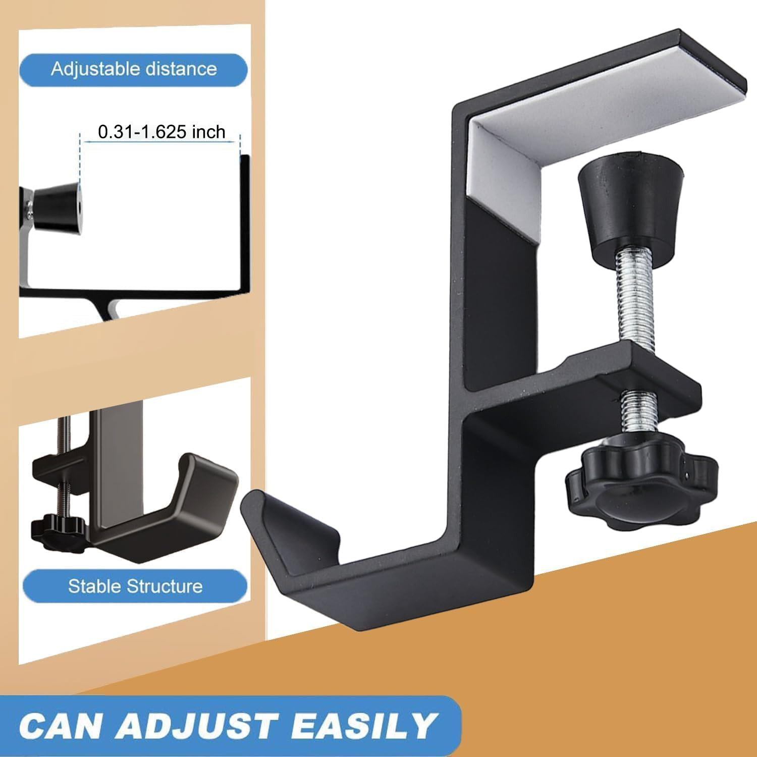 Headphone Stand - Aluminum Alloy Headphone Holder, under Headset Stand for Desk