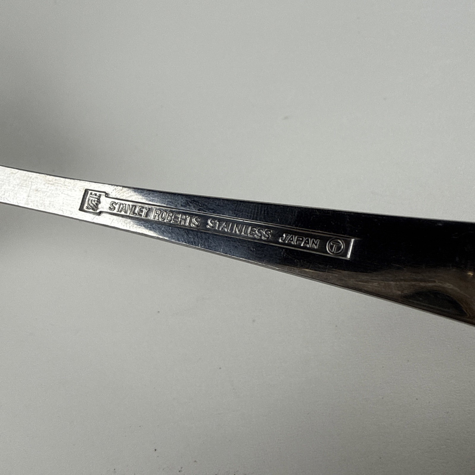 Vtg Stanley Roberts Japan Stainless Steel Serving Set MCM Pierced Spoon Fork 2pc