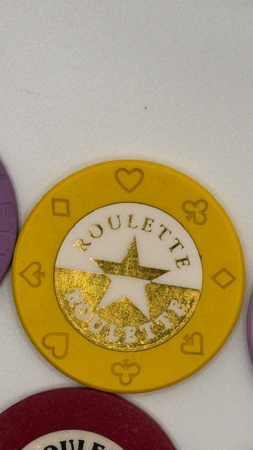 Lot of 14 Misc. Roulette Chips-Clean-Payboy Chips