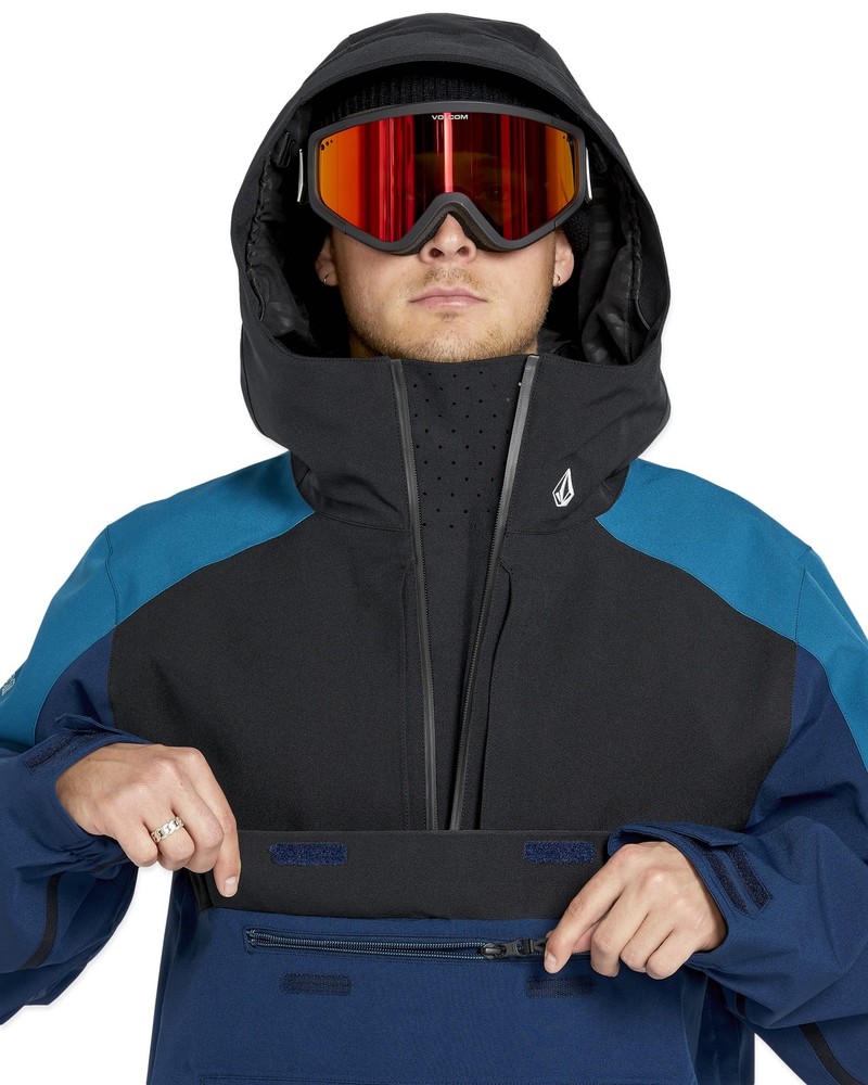 Volcom Brighton Pullover Men's Winter Jacket, Navy, X-Large