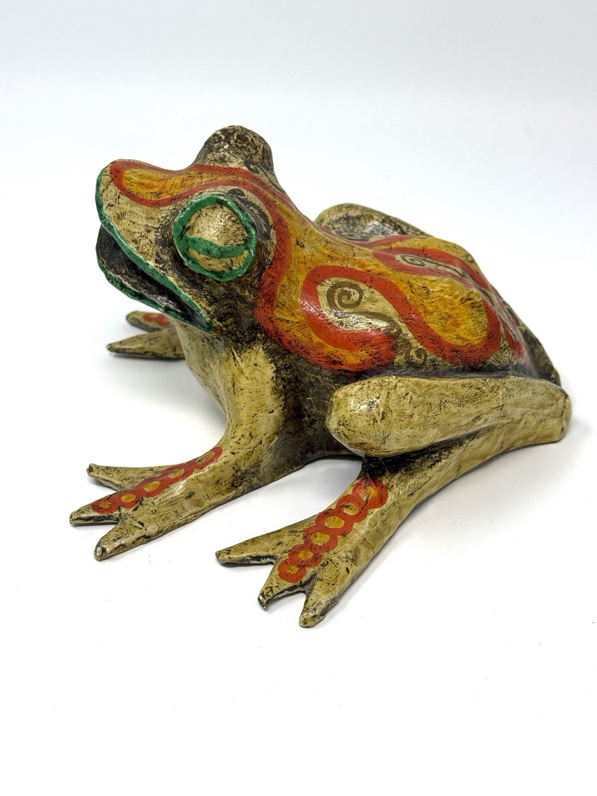Vintage 60s/70s Artist Signed Paper Mache Frog, Mexico