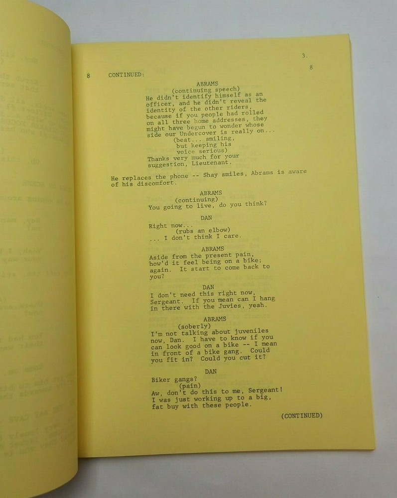 DAVID CASSIDY: MAN UNDERCOVER / E. Arthur Kean 1978 TV Script "Deadly Convoy"