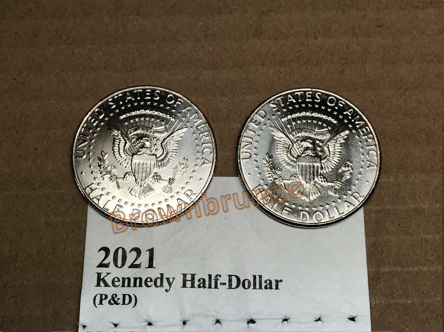 2021 P & D Kennedy Half Dollar Uncirculated 2 Coins Philadelphia & Denver 50c