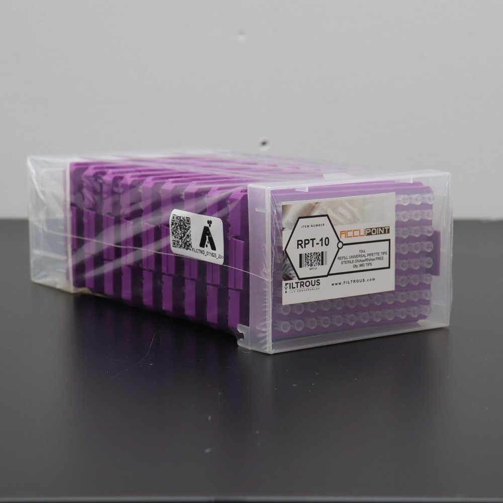 Accupoint 10 ul Refill Universal Pipette Tips, Sterile 960 tips