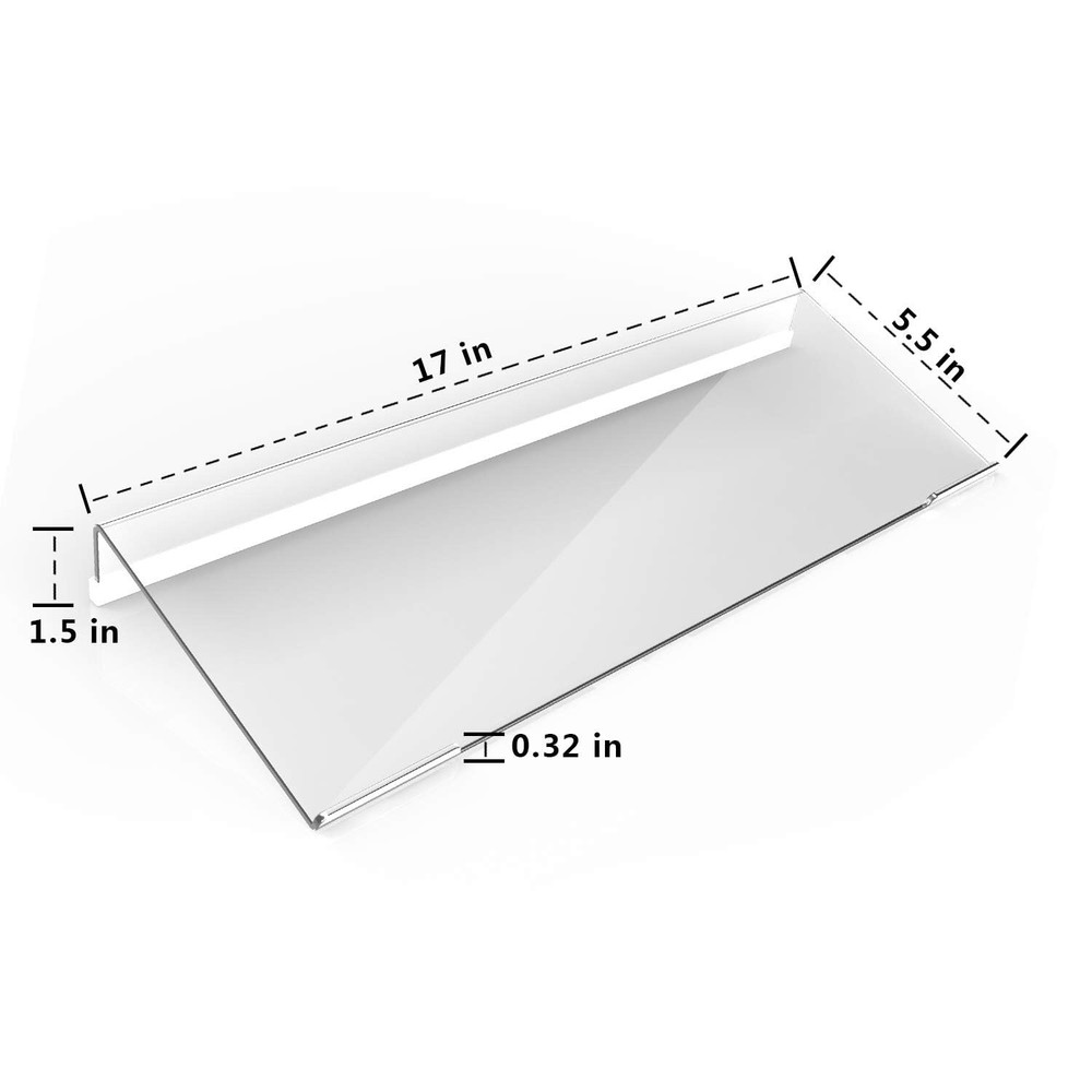 Clear Acrylic Tilted Computer Keyboard Holder Ergonomic Stand Silicone