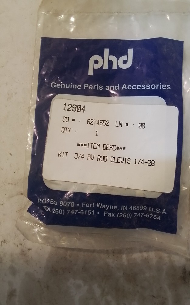 PHD 12904 ROD CLEVIS 3/4 (SW34)