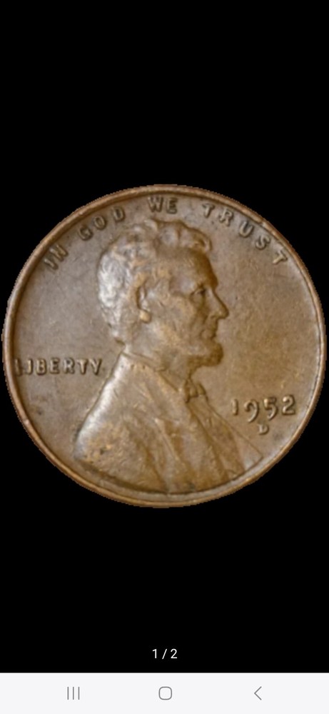 1952 D Wheat Penny Unique Error