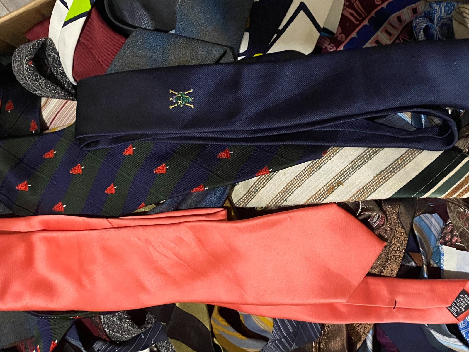 50 Pcs Neckties Lot Mix Quilting Crafting Only Vintage & Modern Styles