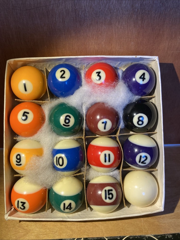 Pool Balls 1.5” Set, NEW