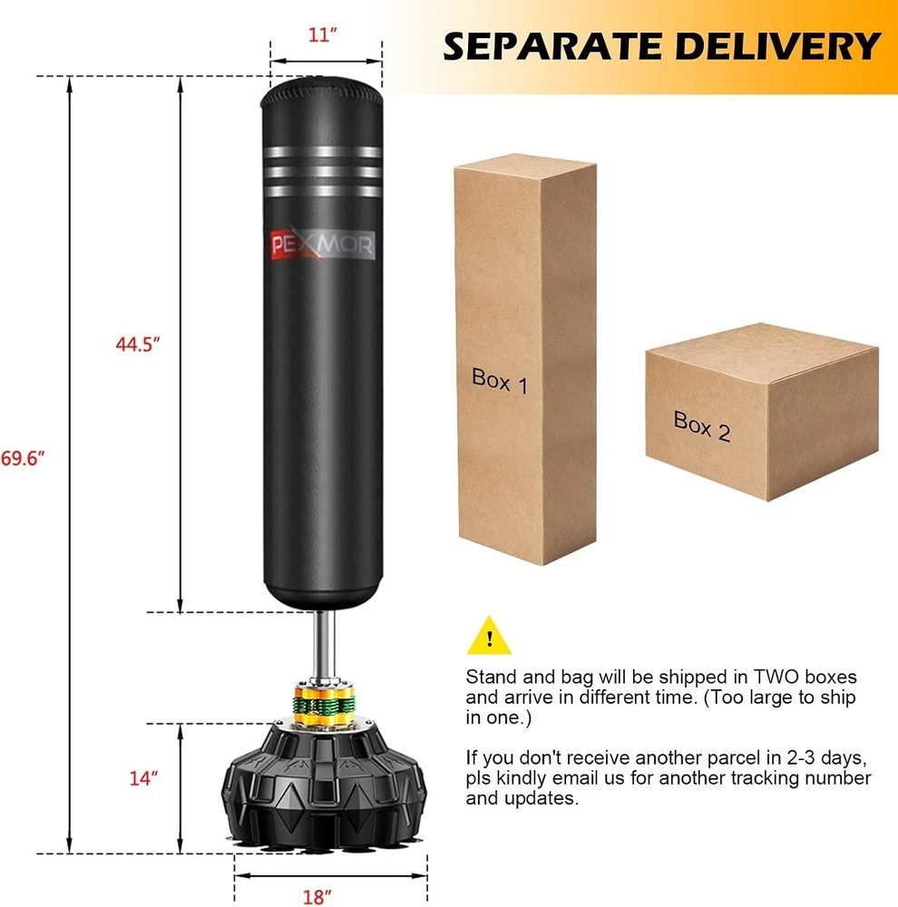 Freestanding Punching Bag Heavy Solid Boxing Bag with Suction Cup Armor Base &