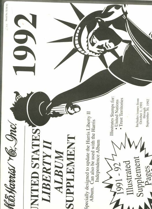 1992 UNITED STATES HARRIS STAMP #2 SUPPLEMENT