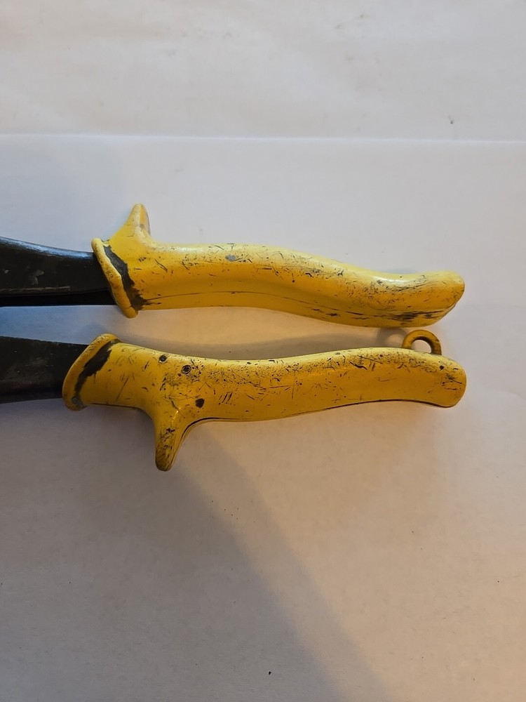 Mac Tools 10" Straight Tin Snips Pliers Yellow Handle Read Ad TS-3