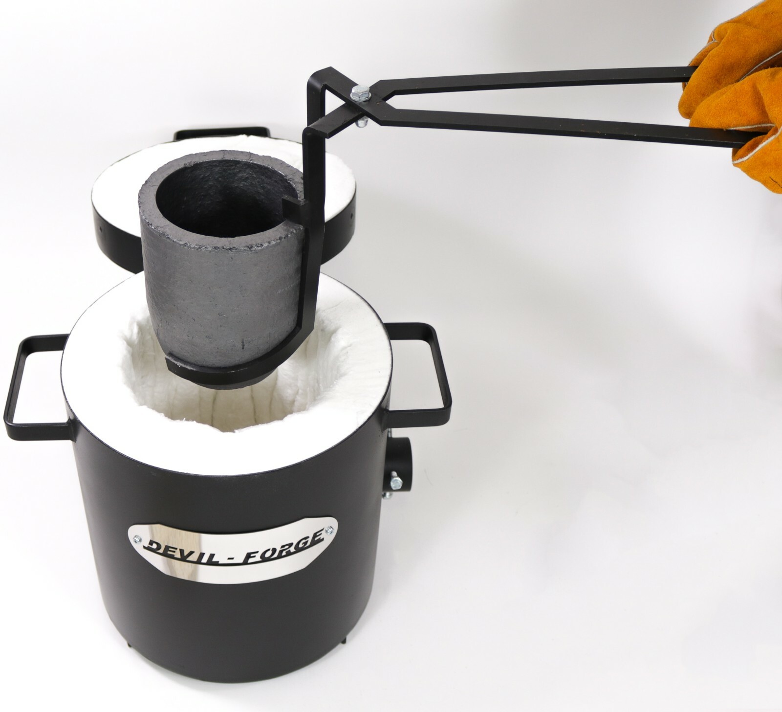 FB2Mb–10KG GAS METAL MELTING FURNACE Propane Forge Copper Crucible Tongs 2 in 1