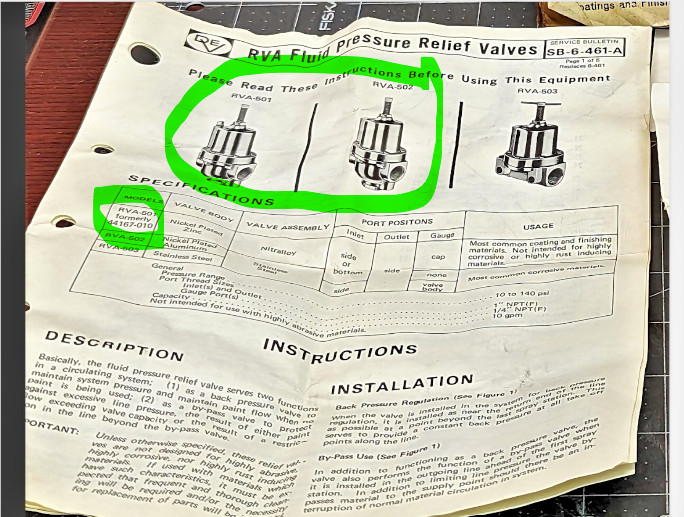 DEVIBISS RVA PRESSURE RELIEF VALVE NEW [A4B3]