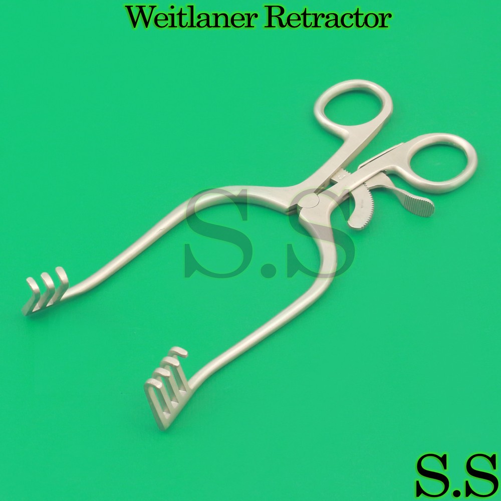3× Weitlaner Retractor 7" Blunt 3x4 Prongs Surgical Veterinary Instruments