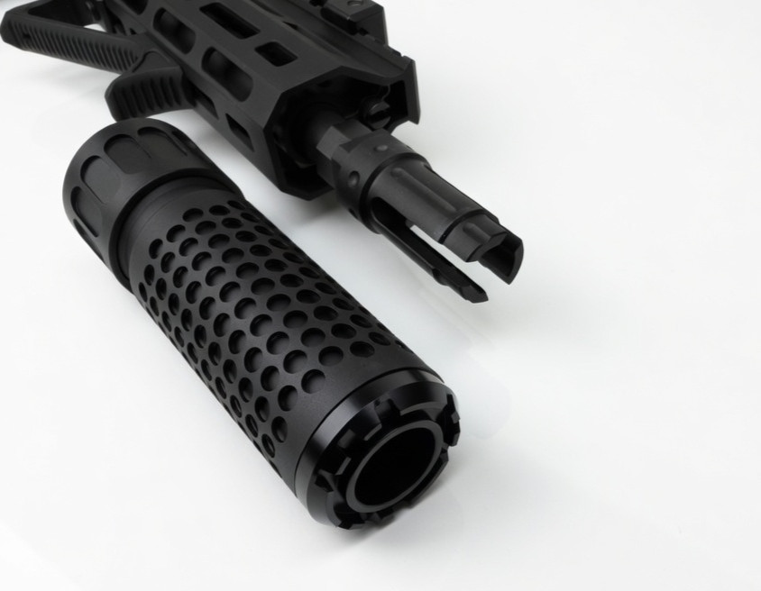 Shadow MKII 4" Muzzle Brake & Blast Redirect Sleeve Combo for 1/2*28 GBB AEG SYS