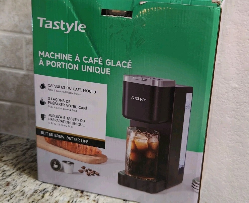 Single Serve Coffee Maker, Iced and Hot Coffee Machine for K Cup & Grounds, Comp
