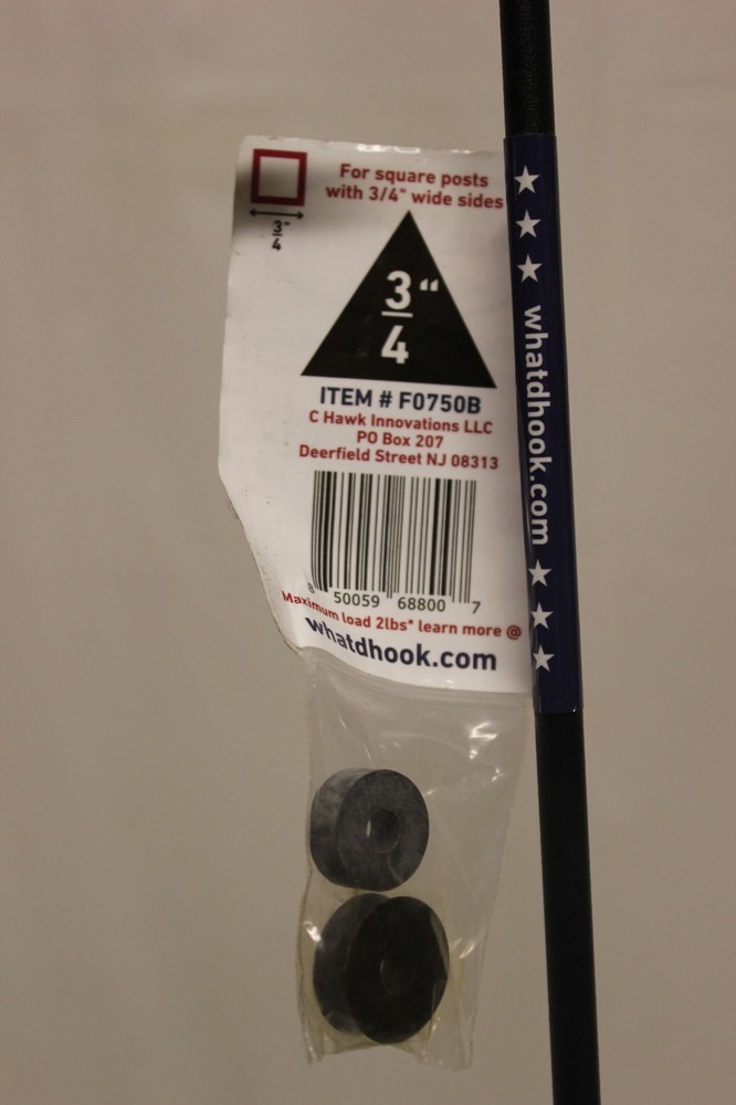 2x What D Hook 3/4" Deck Rail Post Garden Display Hook No Hardware Needed G2