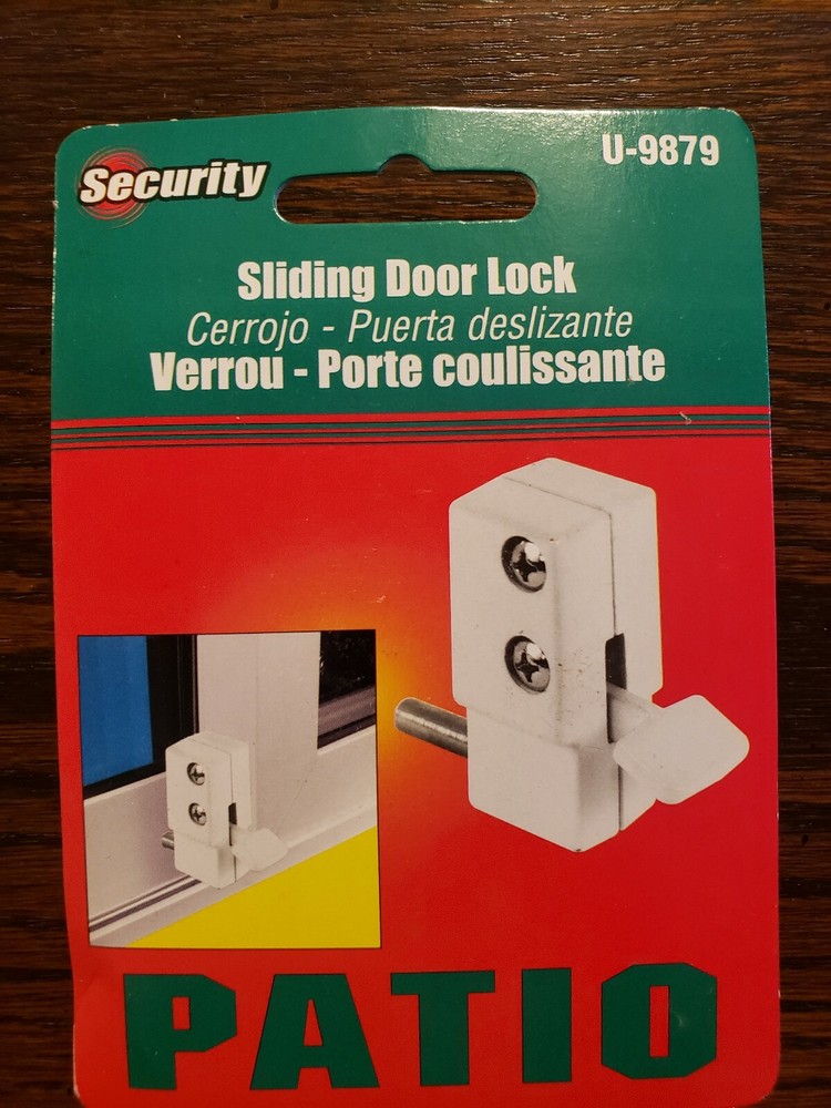 Defender Security U 9879 Sliding Door Lock, White Finish