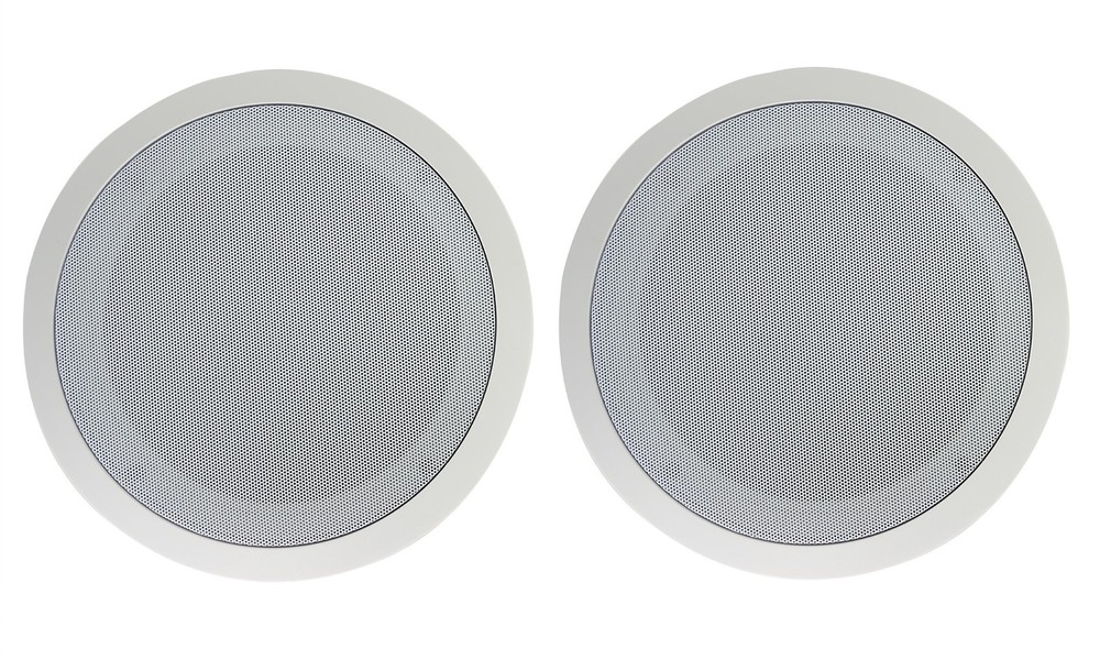Rockville 4-Zone Matrix Multi Source Amplifier+20) 8" 70v White Ceiling Speakers