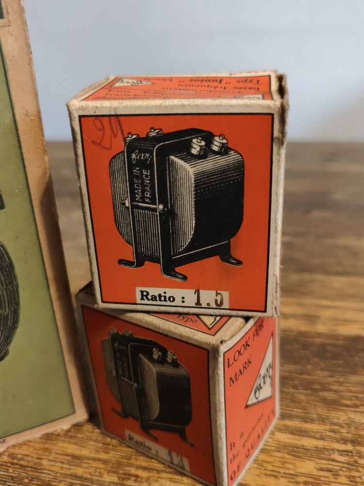 3 Empty Boxes Radio TSF Galena Coil Honeycomb Button Dial Bakelite