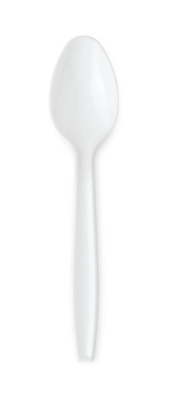 Great Value Plastic Basic White Spoons, 100 Count