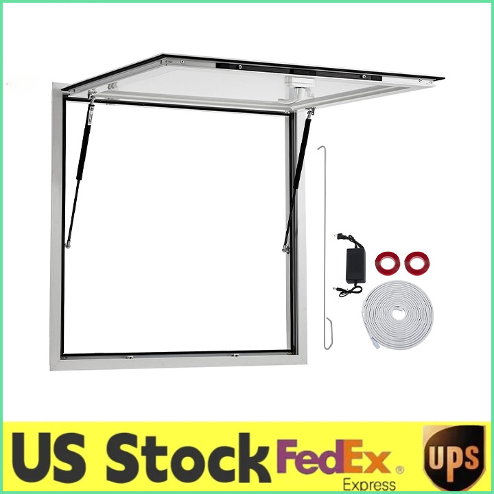36x24" Food Truck Service Window 85° Weatherproof Aluminum Awning Door W/Lock