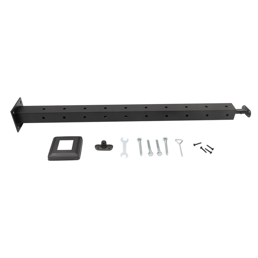 Modern Cable Railing Post Deck Railing 36x2x2" Black Post w/ Pre-Drilled Hole US