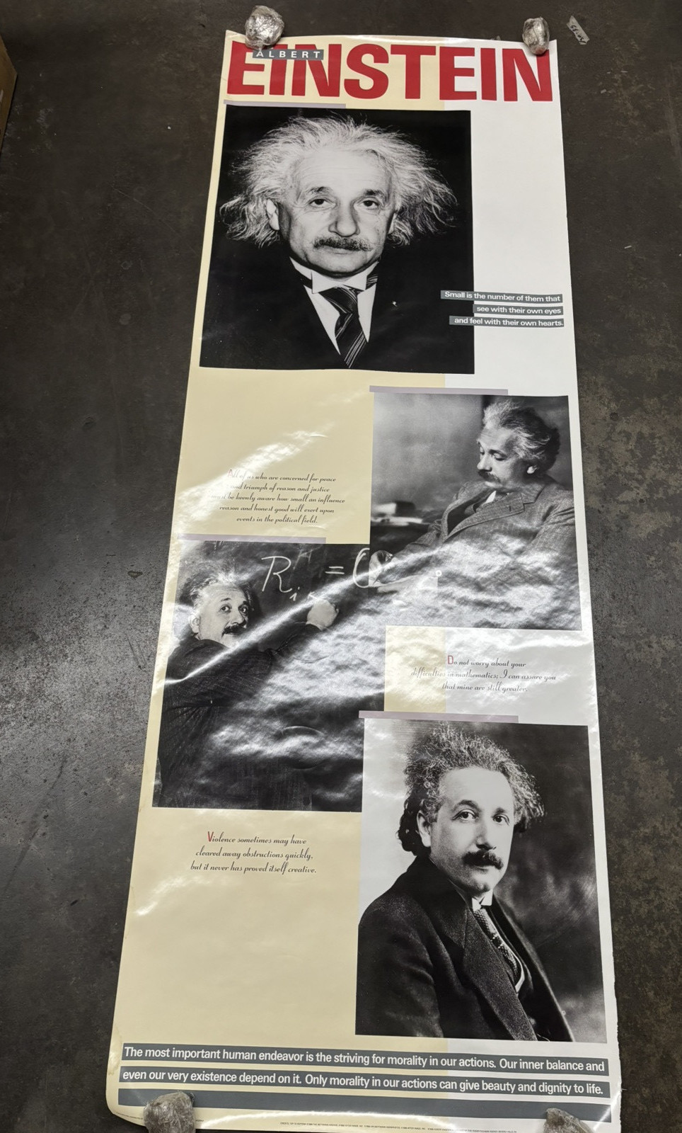 Albert Einstein Scientist Chemist Mathematician  door Poster Vintage 1988 C2713