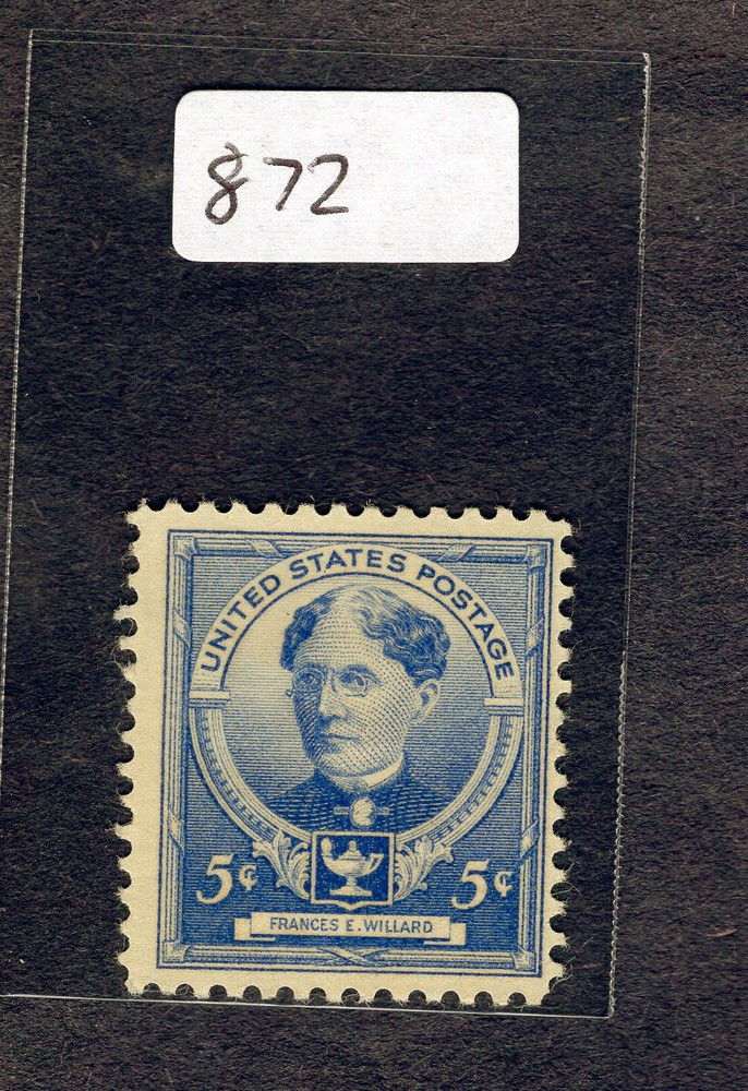 1940 Stamp #872 Frances E. Willard M/SHM