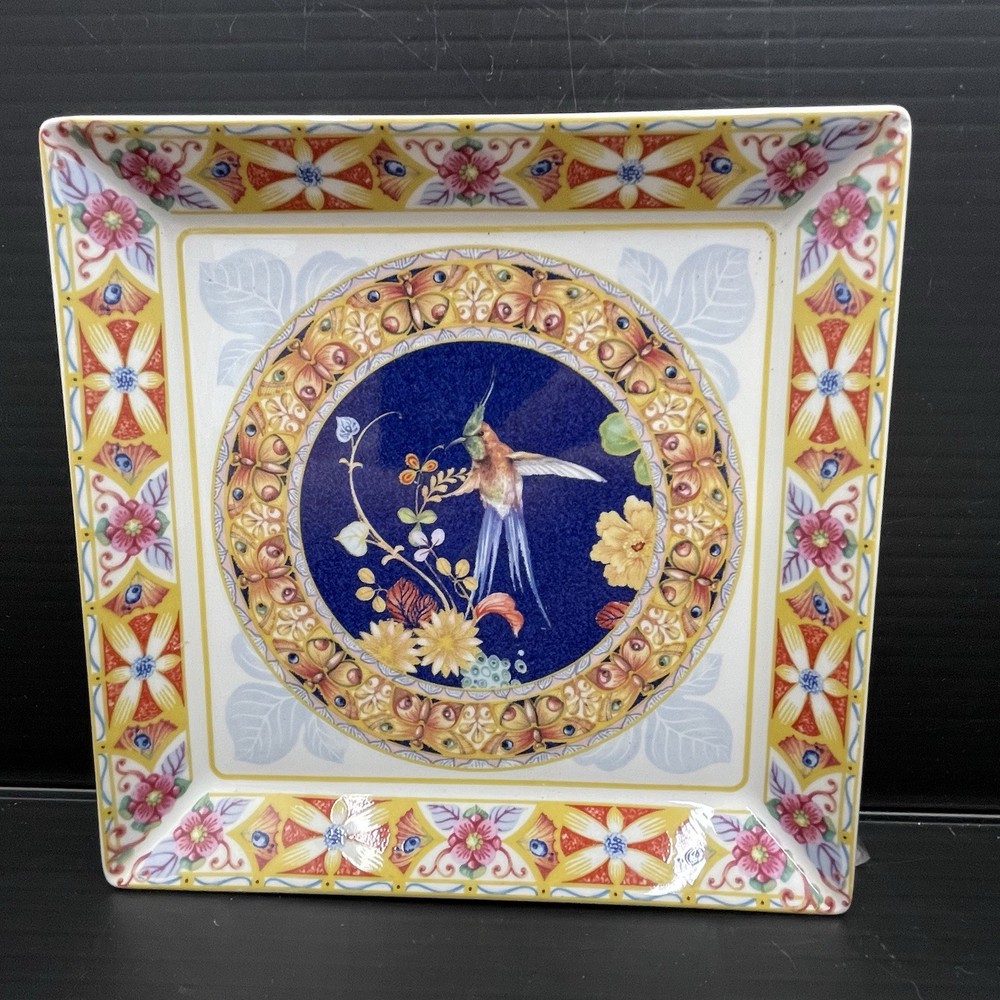 Vintage Spode Java Pattern F 1994 Square Shallow Trinket Dish