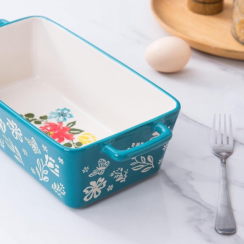 Ceramic Loaf Pan Microwave Oven Dishwasher Safe Baking Dish Multi-functional Use
