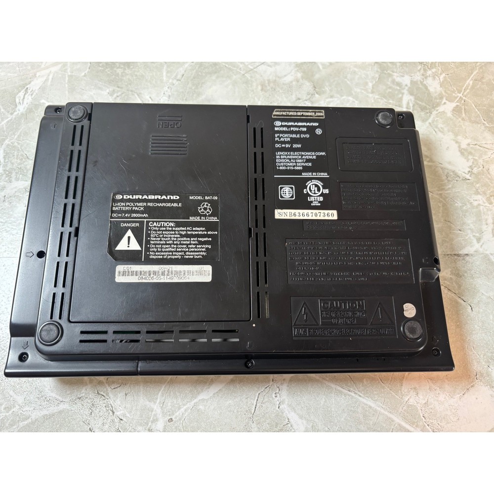 Classic Durabrand Portable DVD Player PDV-709 AS-IS