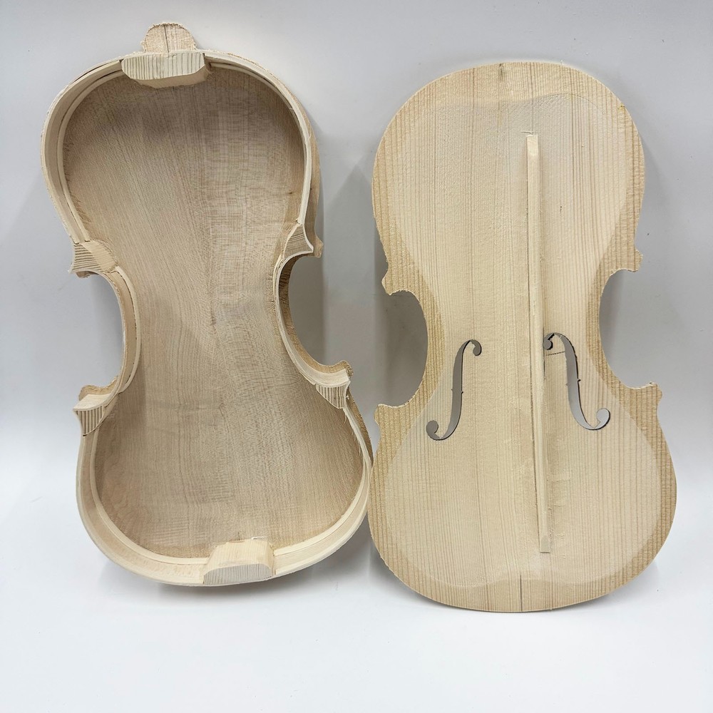 DIY 3/4 Unfinished Violin Making Kit Solid Spruce & Maple Wood Full Set