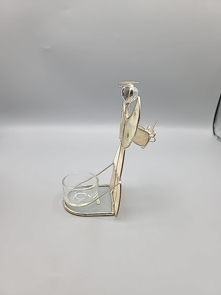 Capriz Shell Angel Tealight Holder 6" Tall