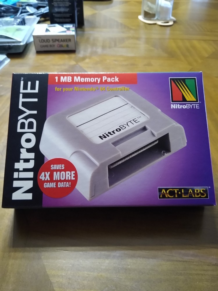 Nintendo 64 (N64) 4X Controller Pak (Memory Card) NitroByte NEW