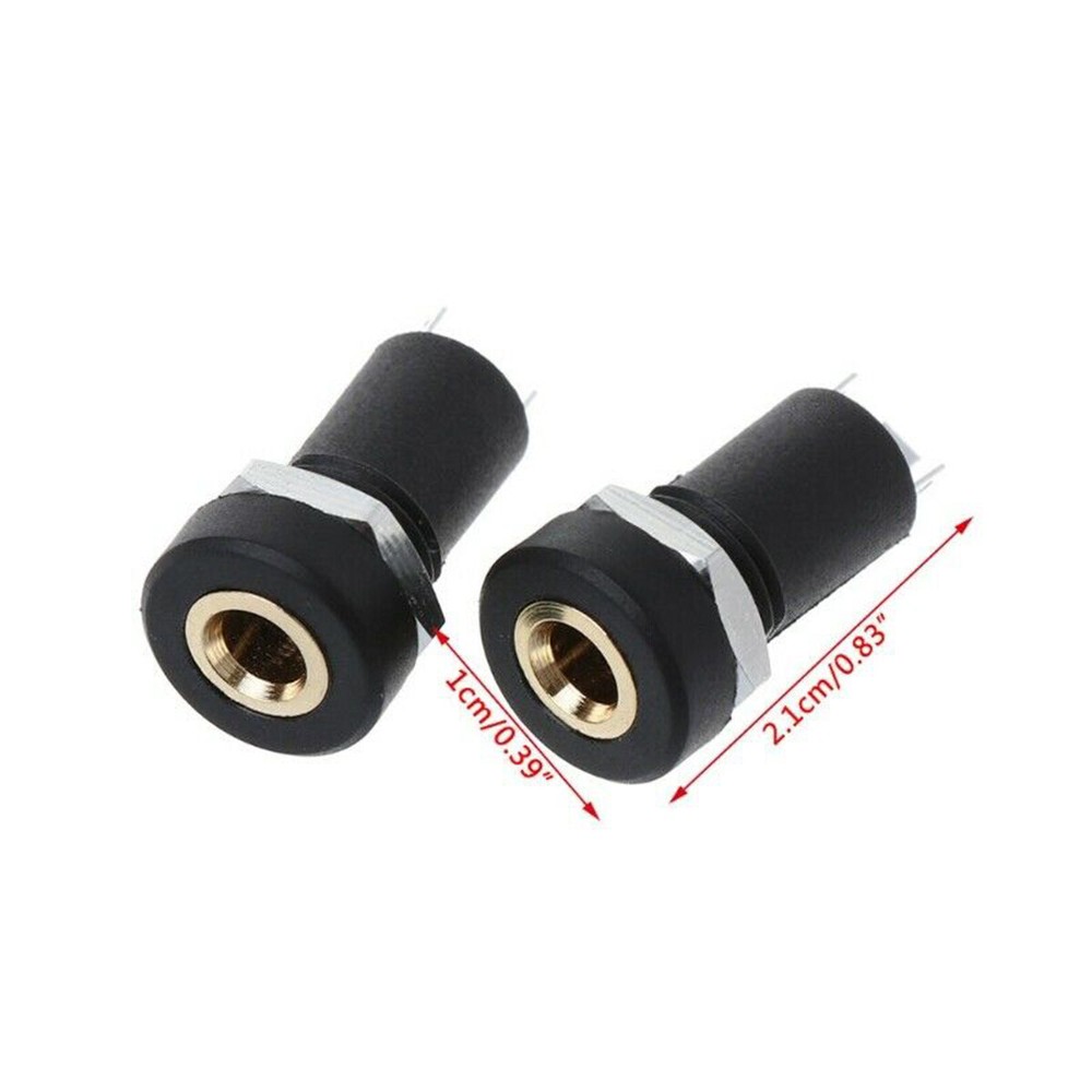 2x 3.5mm Audio Female Jack Socket 4 Pole Stereo Solder Panel Mount Adapter Plug