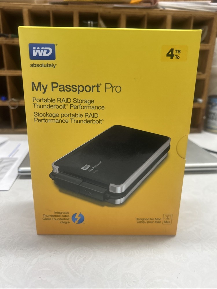 WD My Passport Pro *Mac* Portable RAID Storage Thunderbolt Performance 4TB
