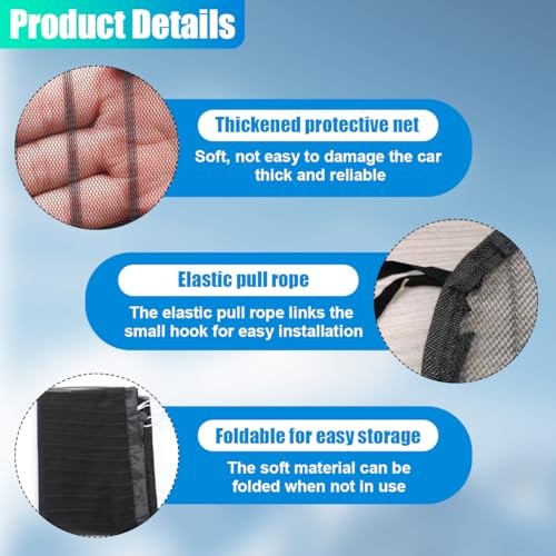 Car Front Grill Protection Net, High-Density Dustproof Auto Engine 2PCS