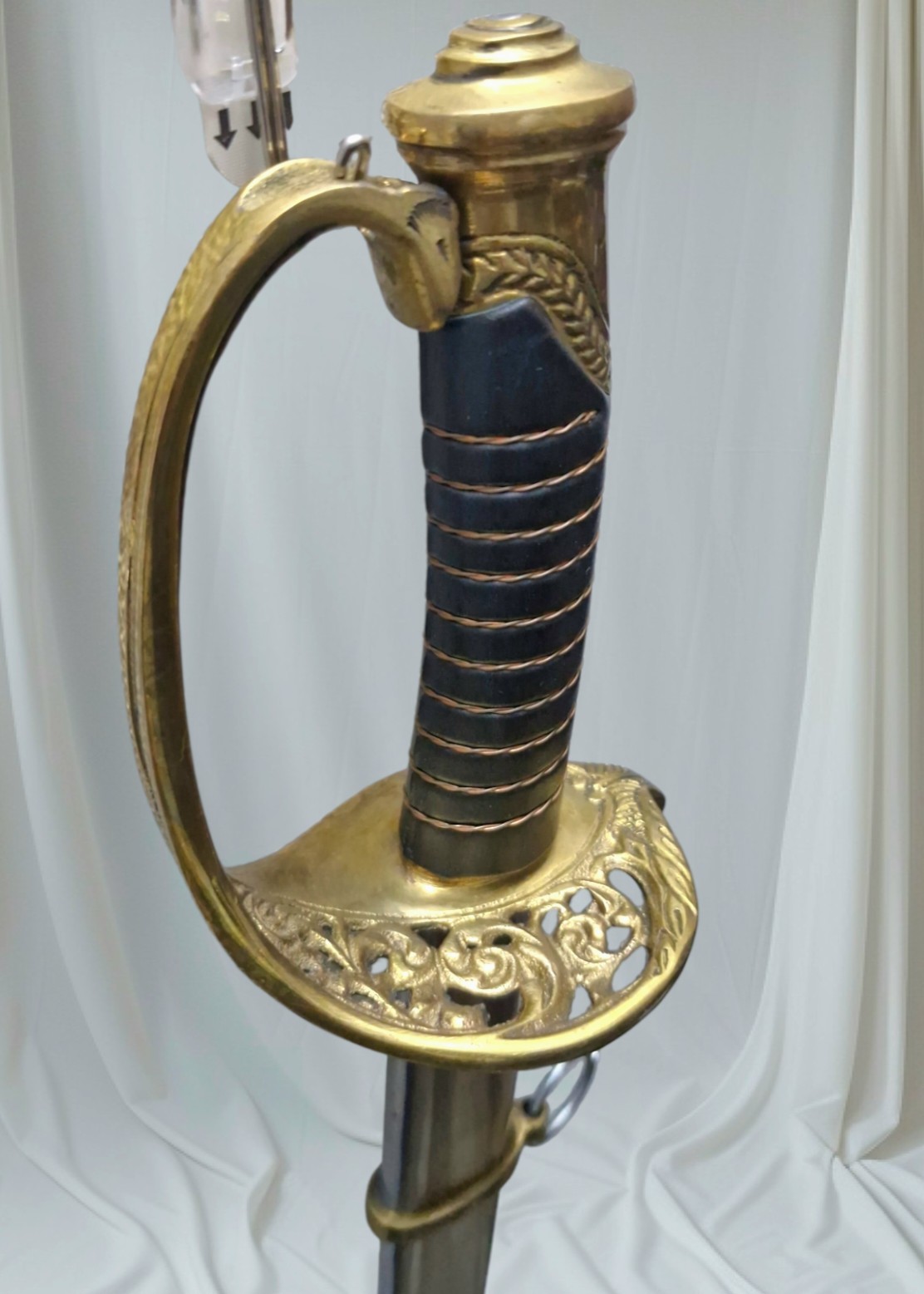 Decorative Brass Handle Naval Officer Dress Sword Replica – Ornate Guard,...